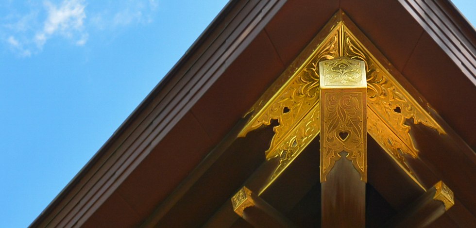 渋谷氷川神社の金具の装飾